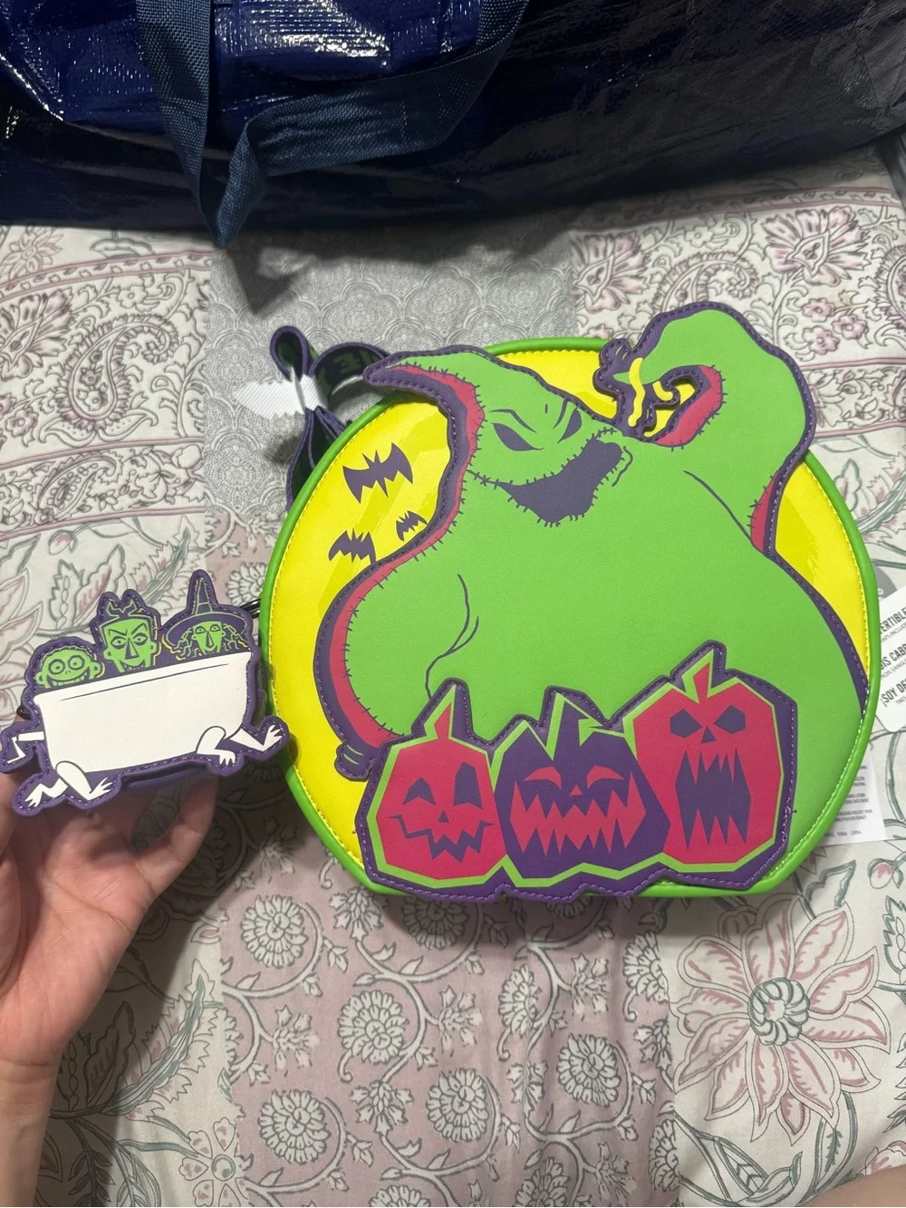 Disney Oogie Boogie Round Crossbody Bag - Green, Yellow, Purple, Red